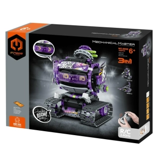 Stavebnice iM.MASTER robot RC 3v1 2,4GHz 459 dílků na baterie + dobíjecí pack v krabici 35x27x7cm